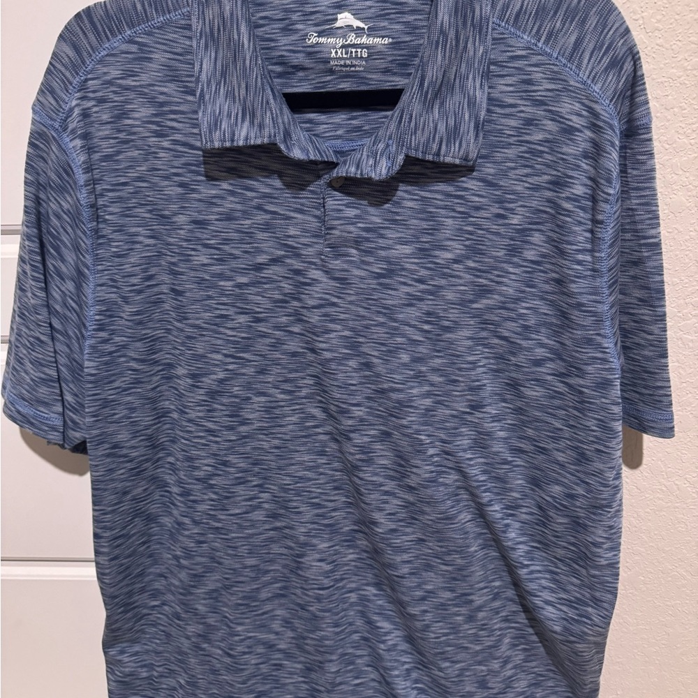 Tommy Bahama Blue Polo Shirt Classic Casual Design